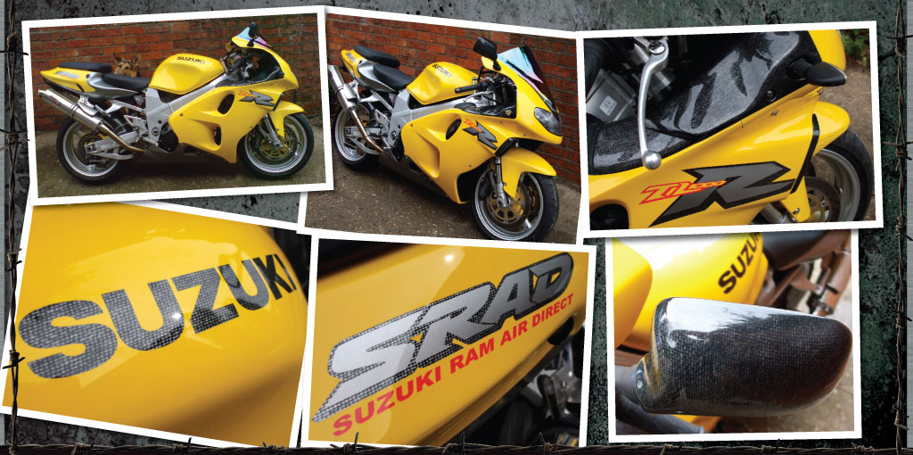 Suzuki TL1000R yellow with carbon fx
