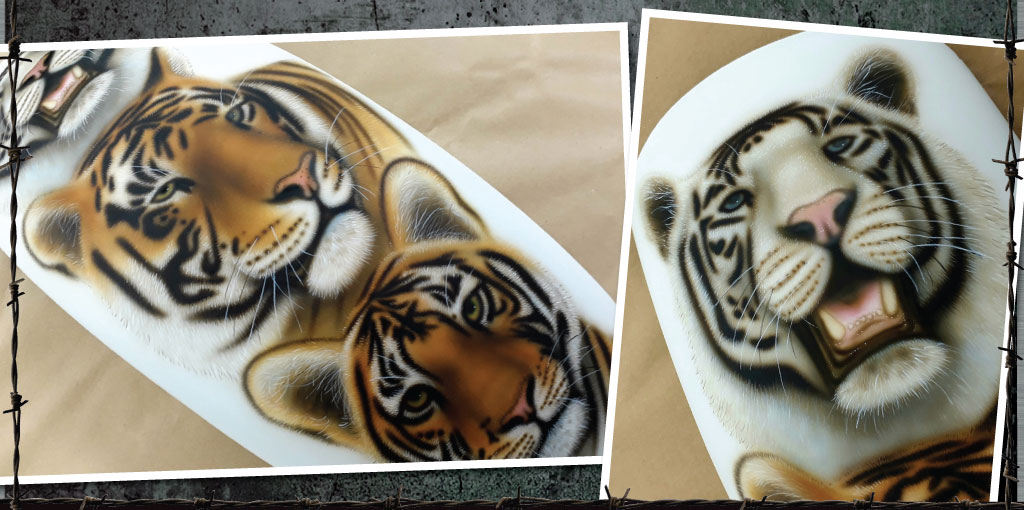 airbrushed tigers