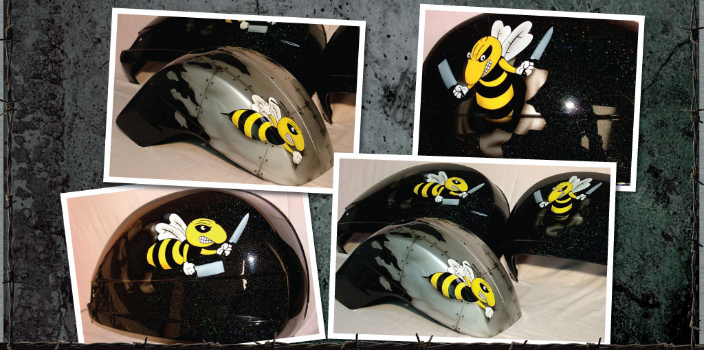Vespa with rivet panels and chef wasp/bee