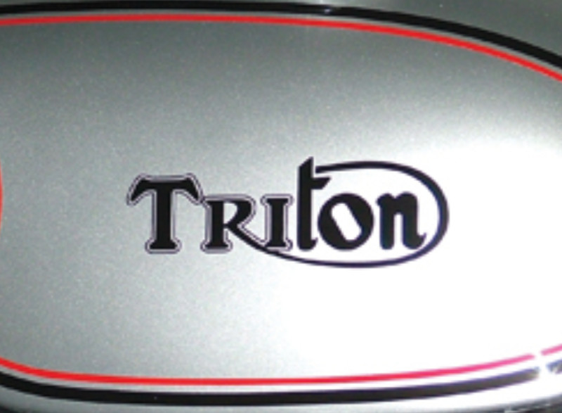 Classic TRITON Style Tank Decals - 2 Stickers For Triumph/Norton Vibes